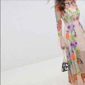 Asos embroidered dress